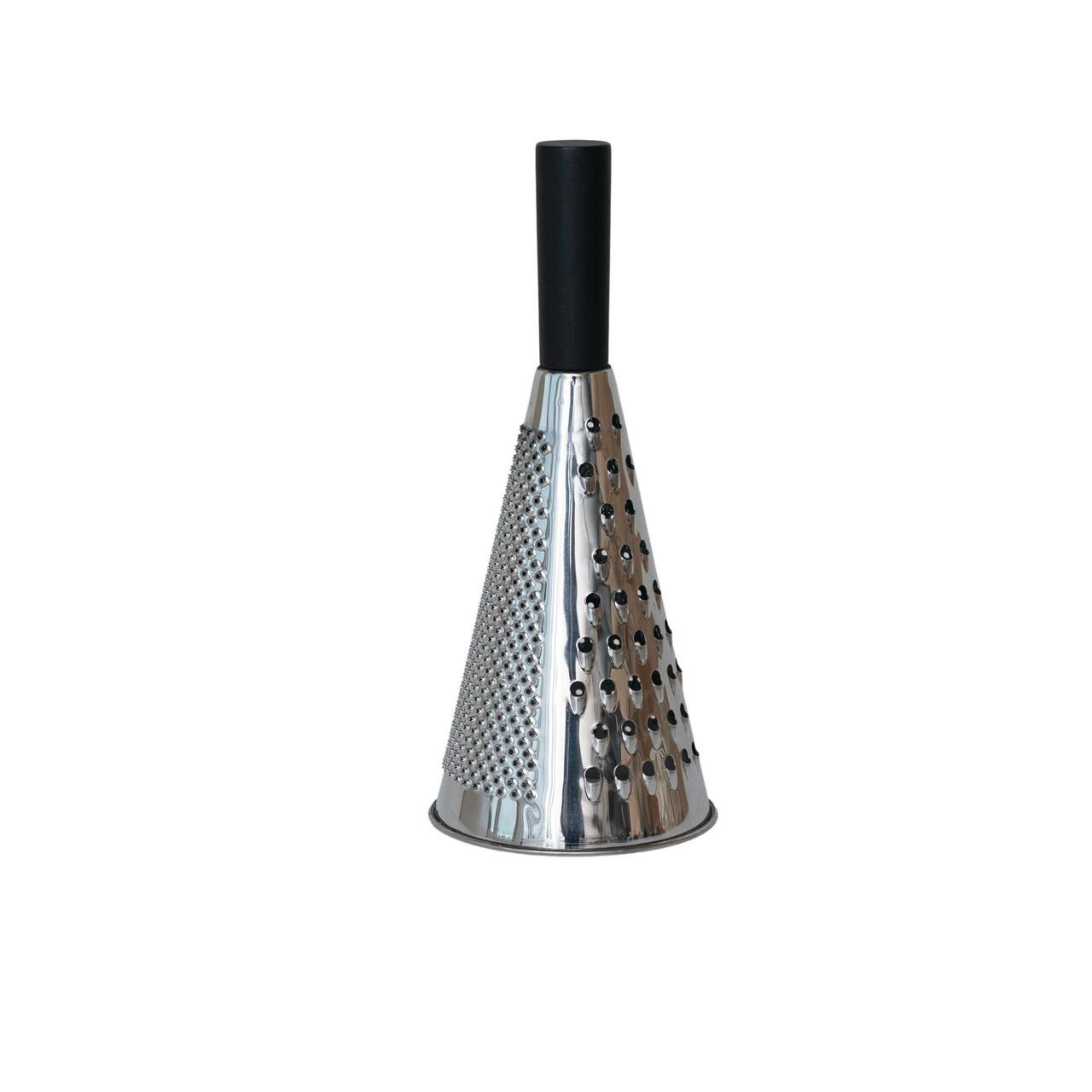 Hello Honey® 10.5" Black Stainless Steel Cone Shaped Grater with Mango Wood Handle